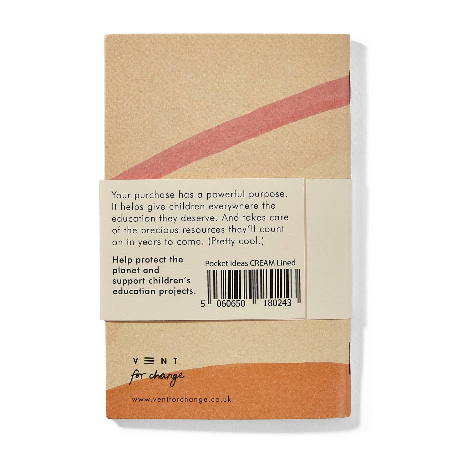 Pocketbook Recycled Lined Paper Mini Ideas - Cream