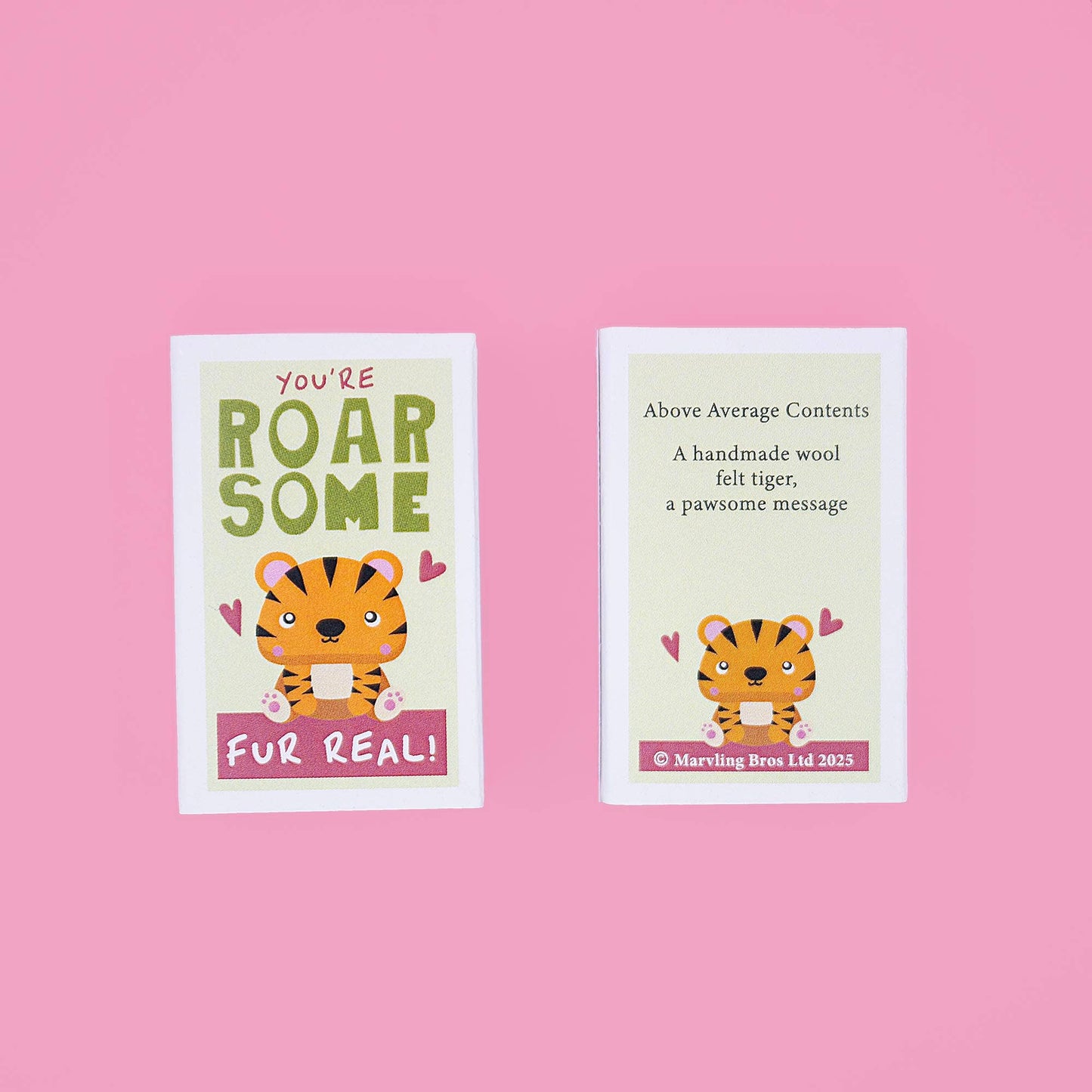 You're Roarsome Wool Felt Tiger In A Matchbox