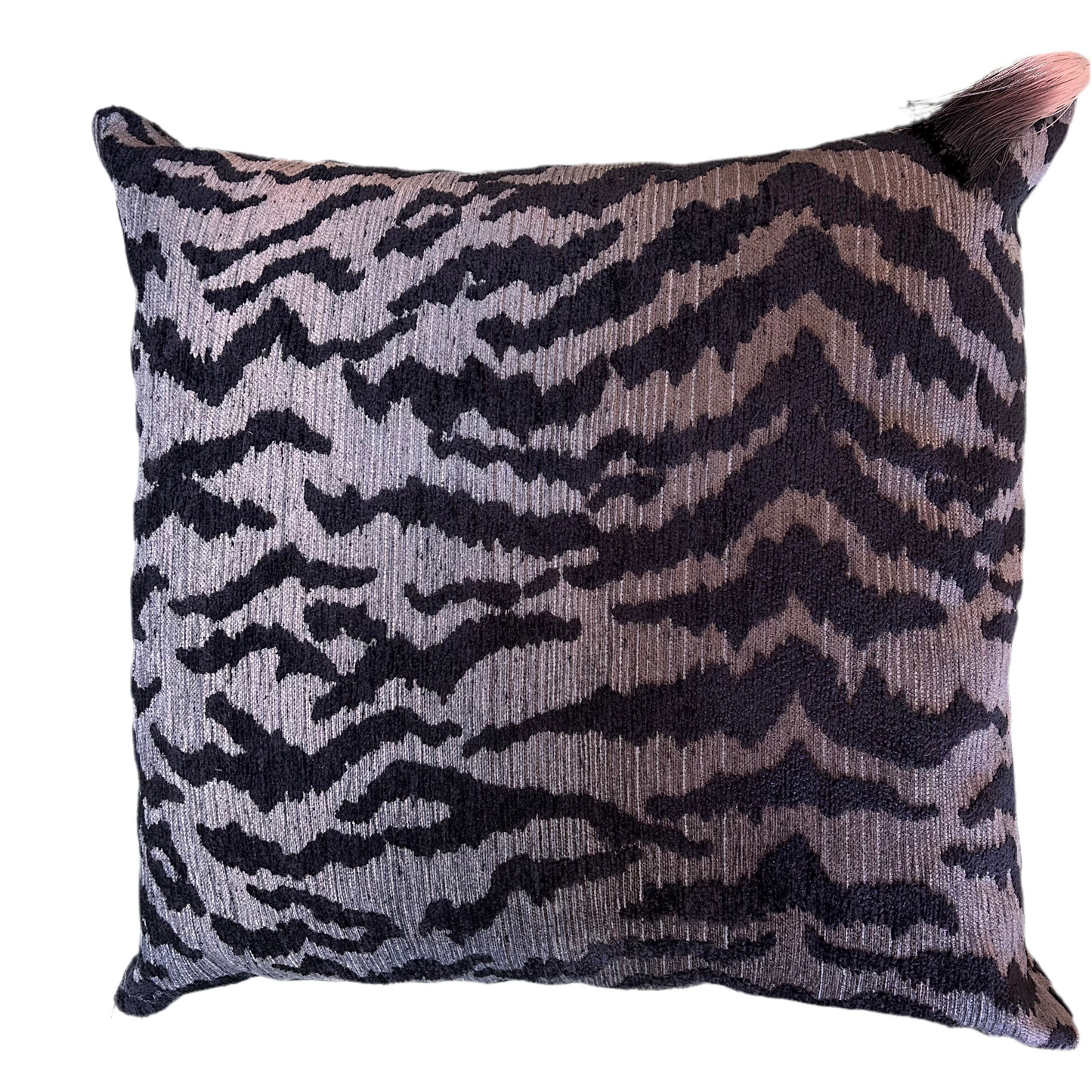 Thibaut Navy leopard print cushion