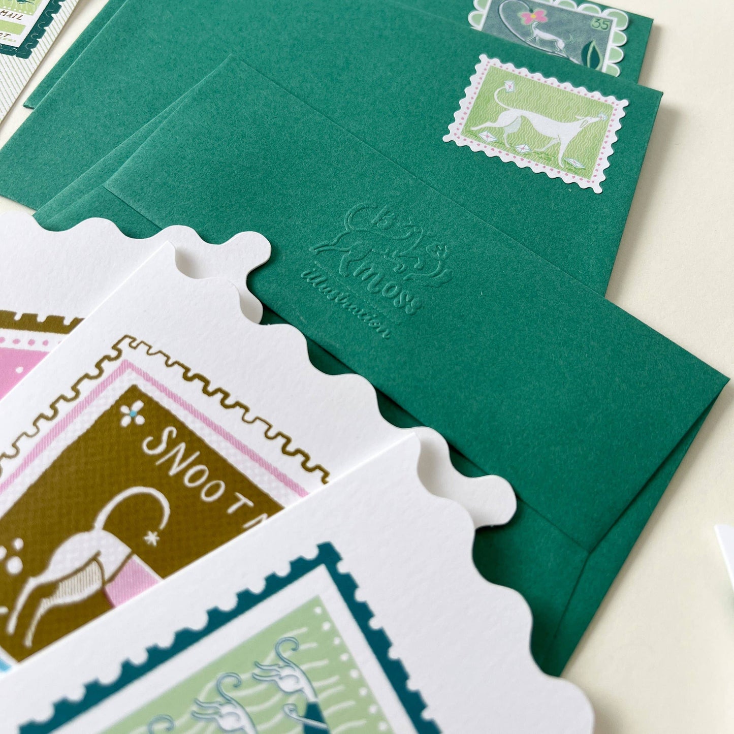 Snoot Stamp, A6 Shaped Greetings Card