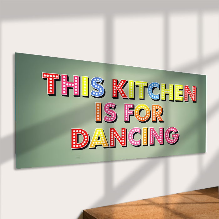This Kitchen Is for Dancing Metal Sign – Fun Wall Decor
