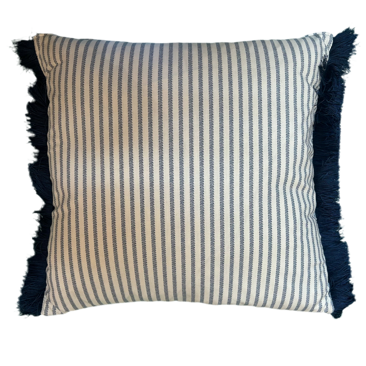Ian Sanderson cream with blue stripe cushion
