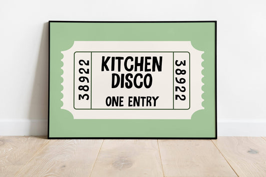 Kitchen Disco Print | Kitchen Wall Art | Unframed Print