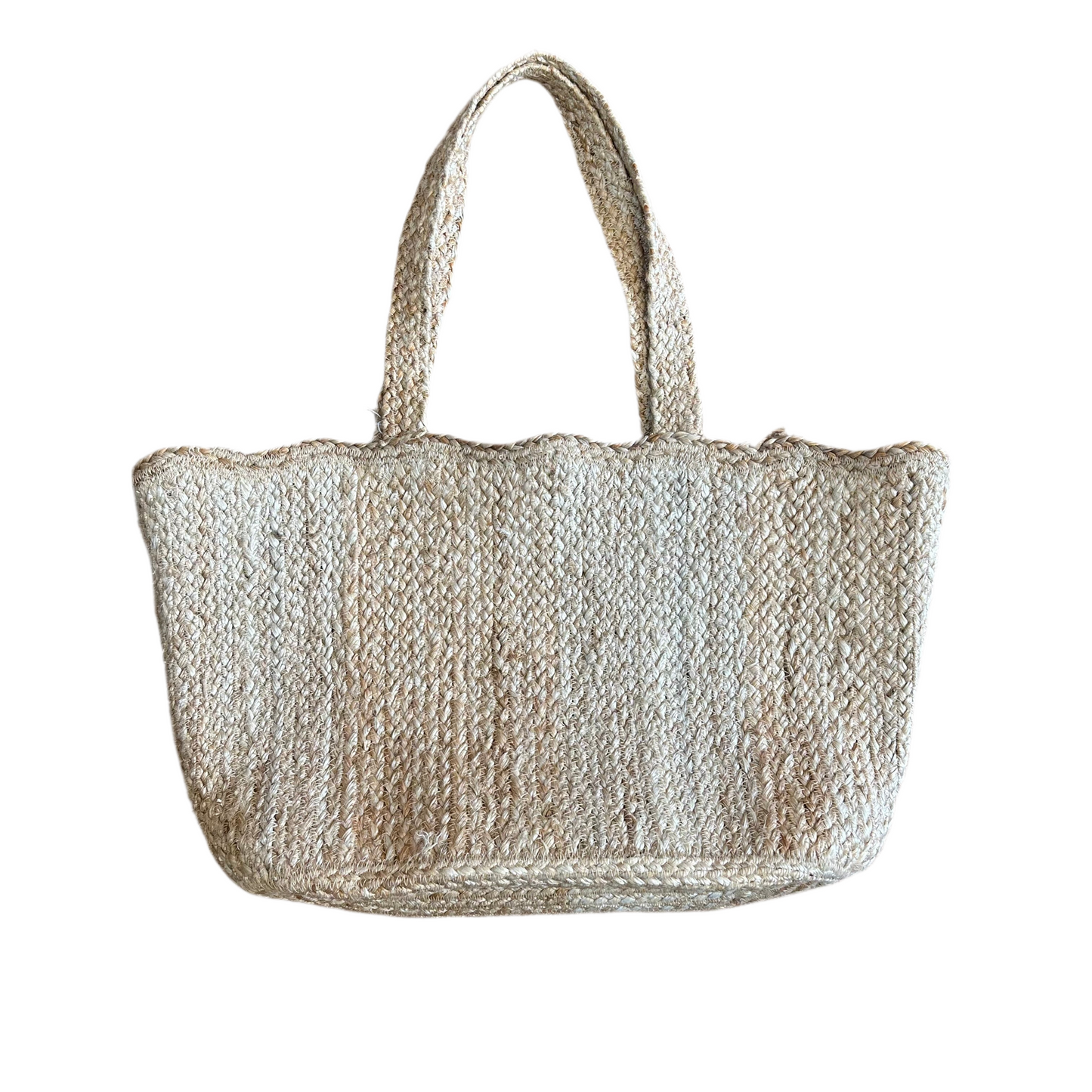Natural scallop tote large