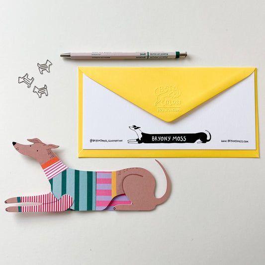 Frankie, Long Doggo Shaped Extendable Card