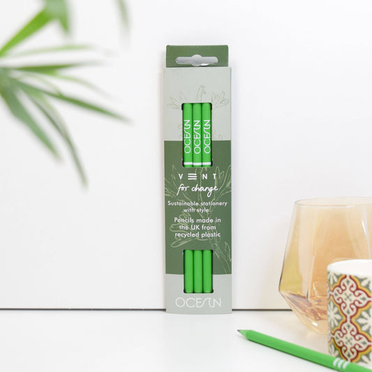 Pencils Pack of 3 recycled - OCEAN Algae Green