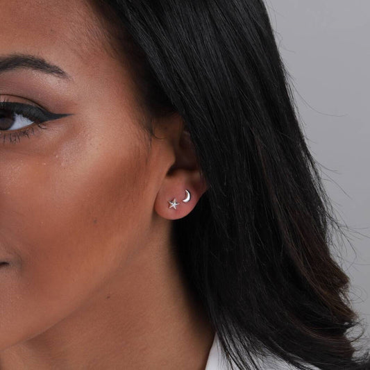 Earrings In A Message Bottle 'Love To The Moon'