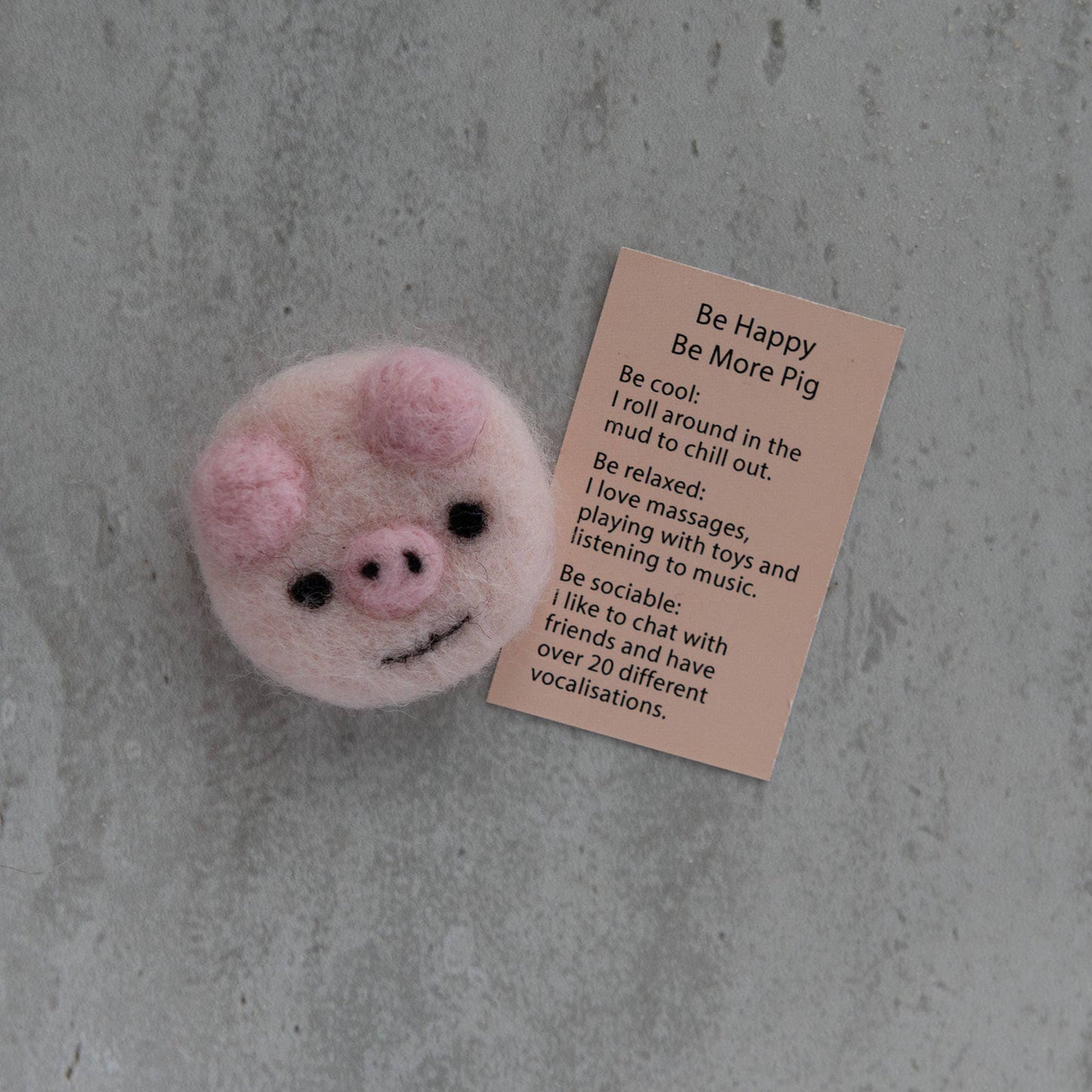 Wool Felt Pig Spirit Animal Gift In A Matchbox