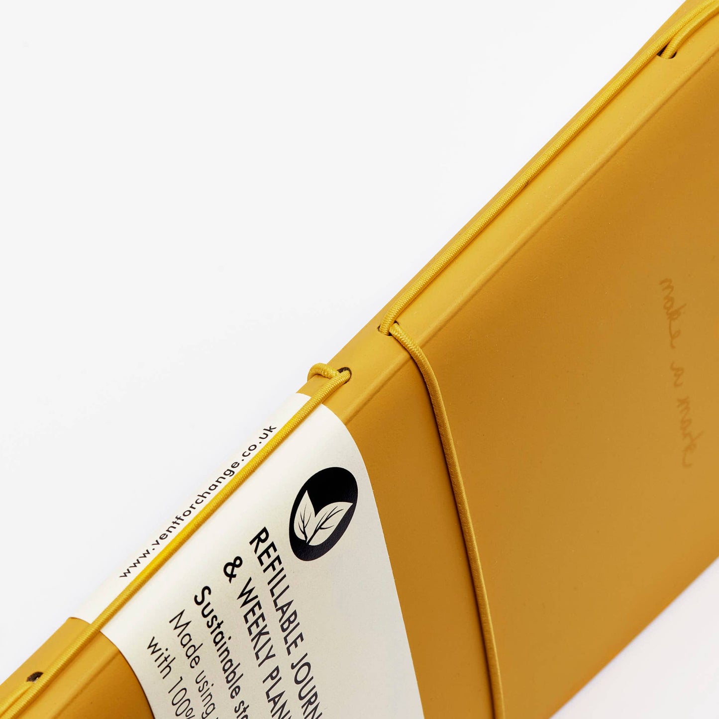 Planner/Journal Recycled Leather Refillable - Yellow