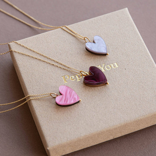 Love Grows Marble Pink Gold Necklace
