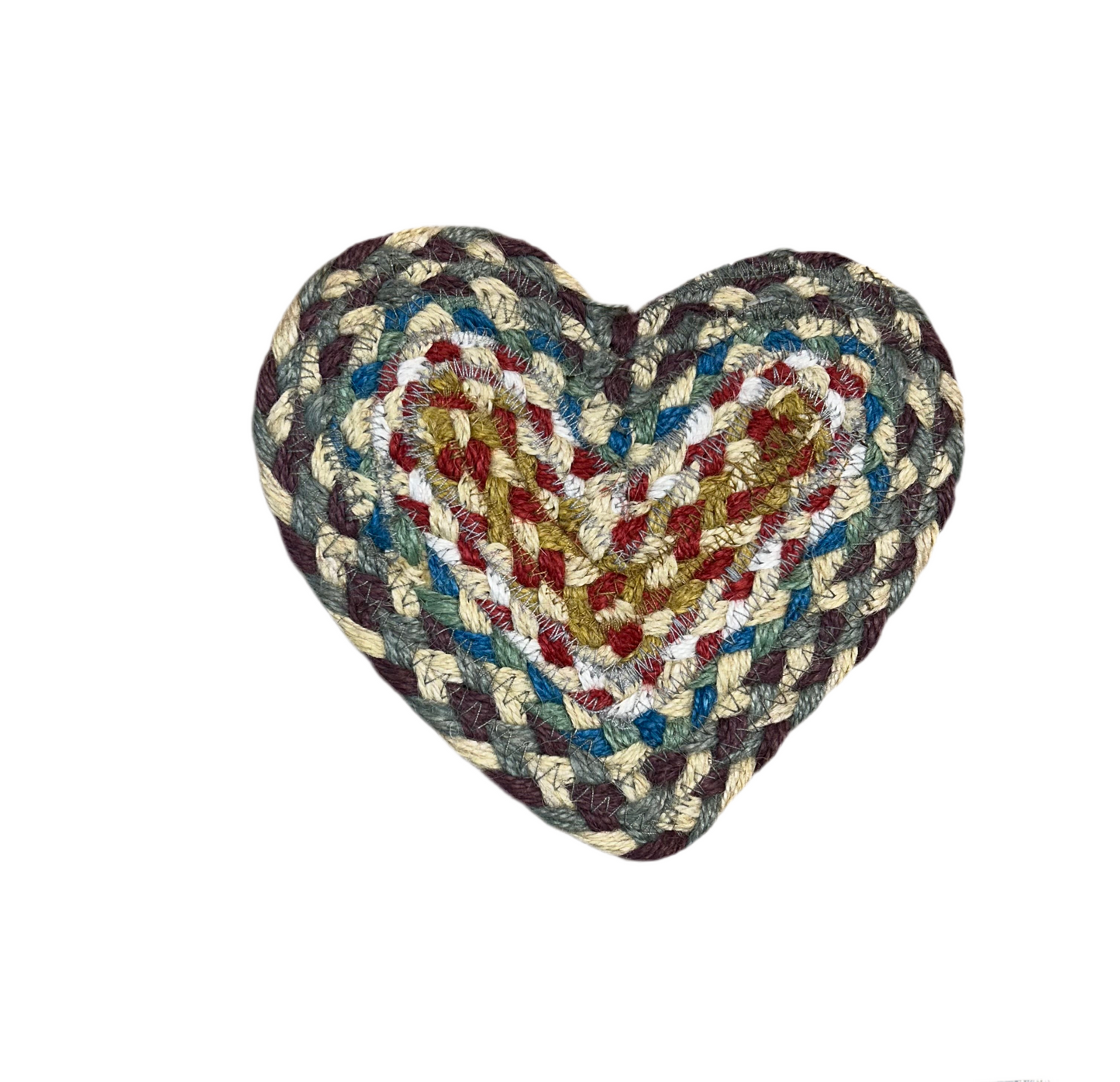 Carnival jute heart coaster