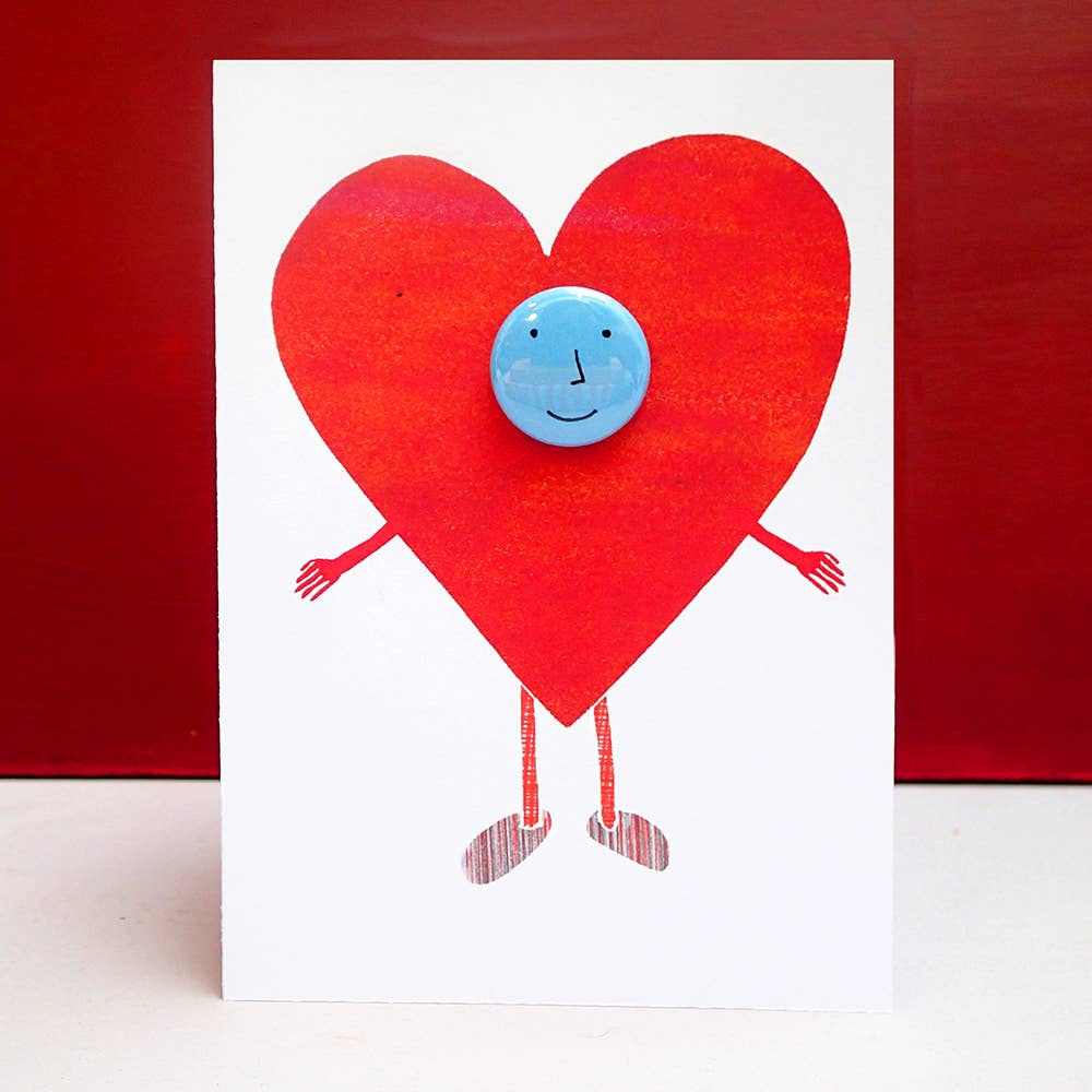 Heart Costume - Greeting card with badge