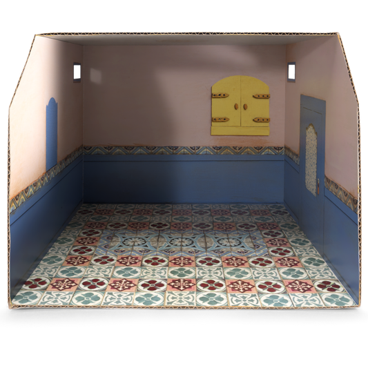 Kids DIY Dollhouse - Cardboard Room - Bathroom