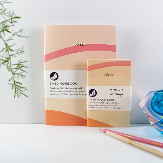 Notebook A5 Recycled & Sustainable Lined Paper Ideas- Cream