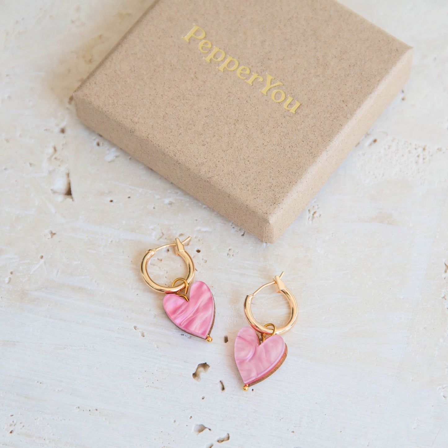 Love Grows Here Hoops - Merlot Red & Pink Marble Mix & Match