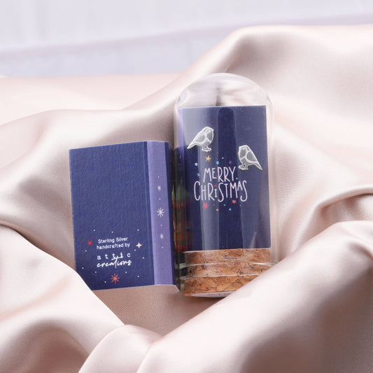 'MERRY CHRISTMAS' Robin earrings