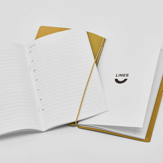 Planner/Journal Recycled Leather Refillable - Yellow