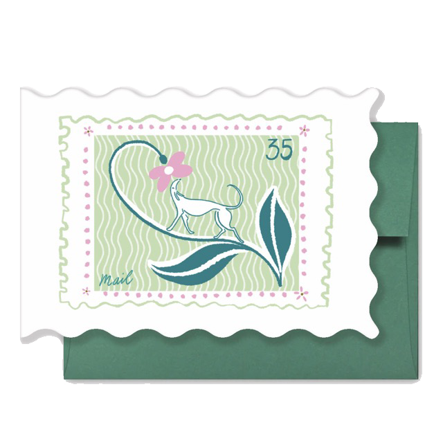 Sniff Stamp, A6 Shaped Greetings Card