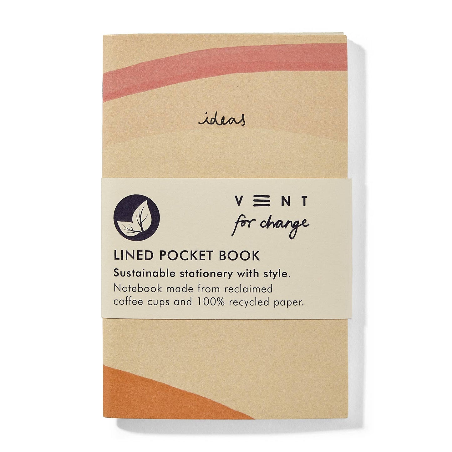 Pocketbook Recycled Lined Paper Mini Ideas - Cream
