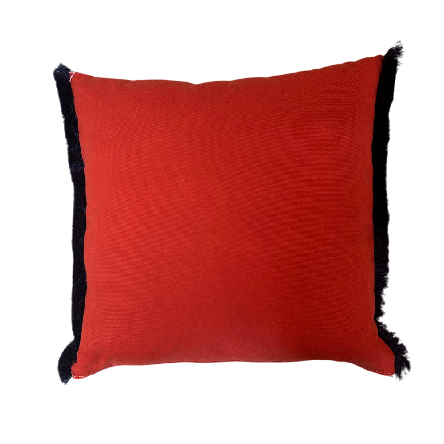 Ian Mankin blue/white stripe square cushion