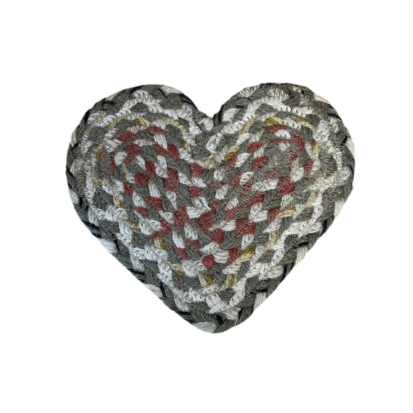Granite jute heart coaster