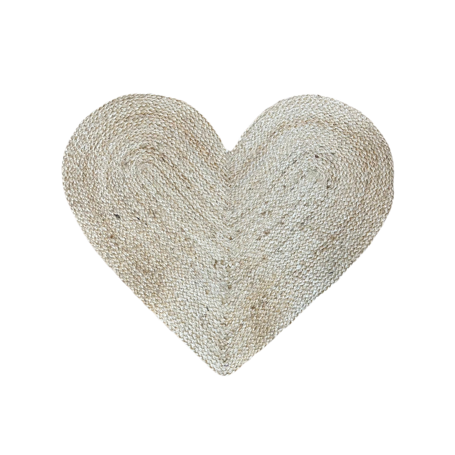 Natural heart rug