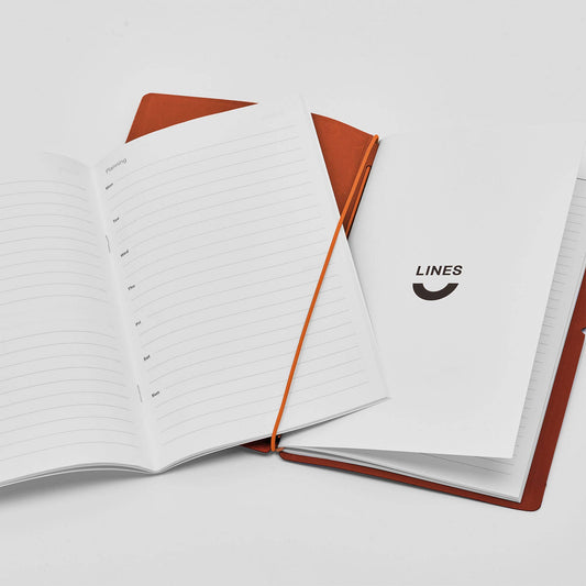 Planner/Journal Recycled Leather Refillable - Orange