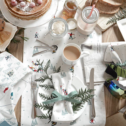 Skiing Napkins (Set of 4)