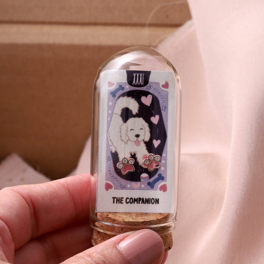 THE COMPANION Crystal Tiny Paw earrings