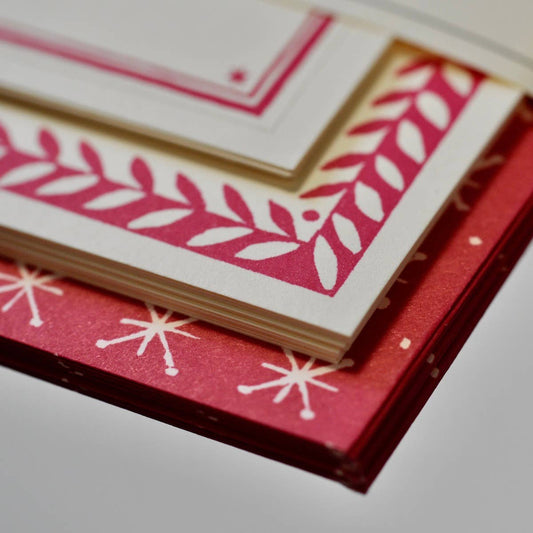 Set of Notecards and Envelopes Large Stars Magenta