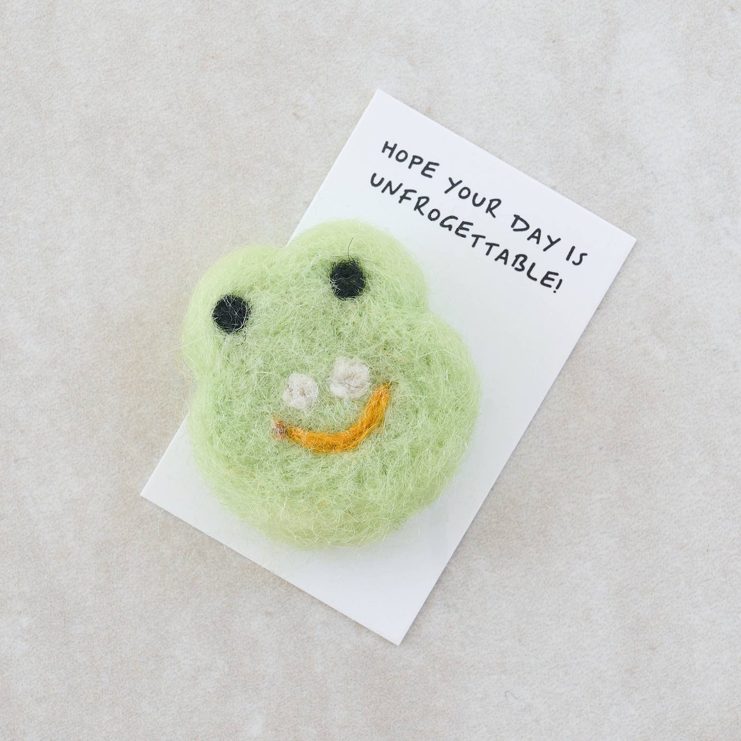 Happy Birthday Wool Felt Frog In A Matchbox
