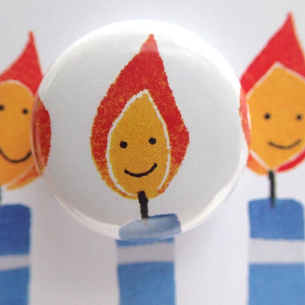 Birthday Candles - Greeting card with badge