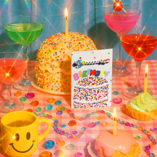 HAPPY BIRTHDAY, HAPPY BRACELET, PALE PINK ENVELOPE Card