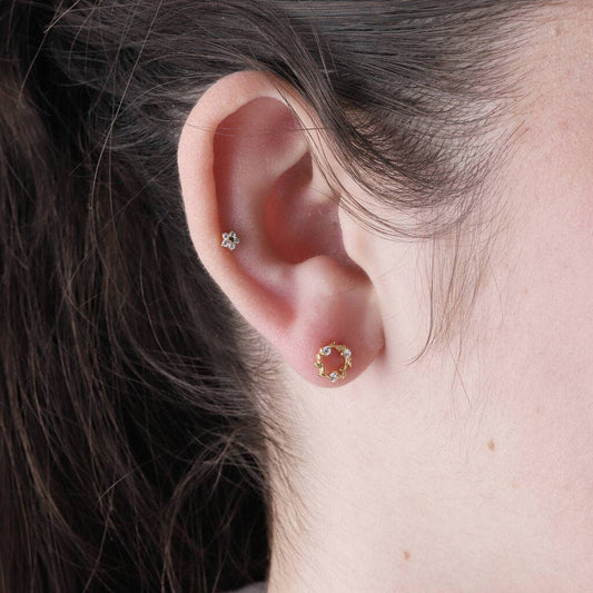 'RED DOOR' Christmas Wreath Earrings