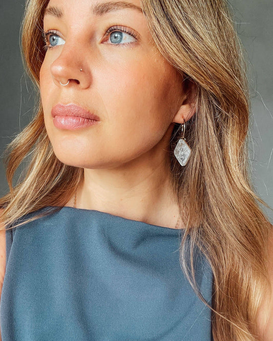 Celestial Coral Hoop Earrings