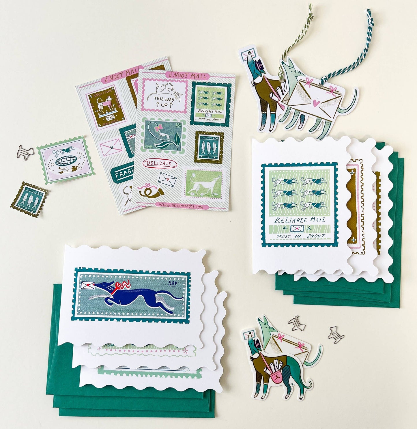 Snoot Mail, A6 Shaped Greetings Card