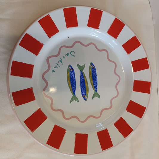 Bon Appetit enamel sardines plate large