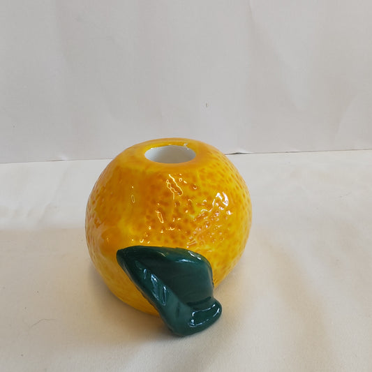 Bon Appetit lemon ceramic candle holder.