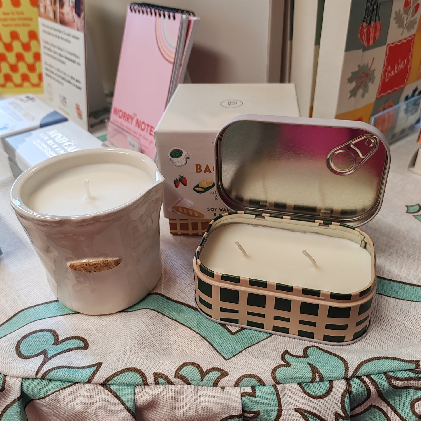 Bistro French baguette tin candle