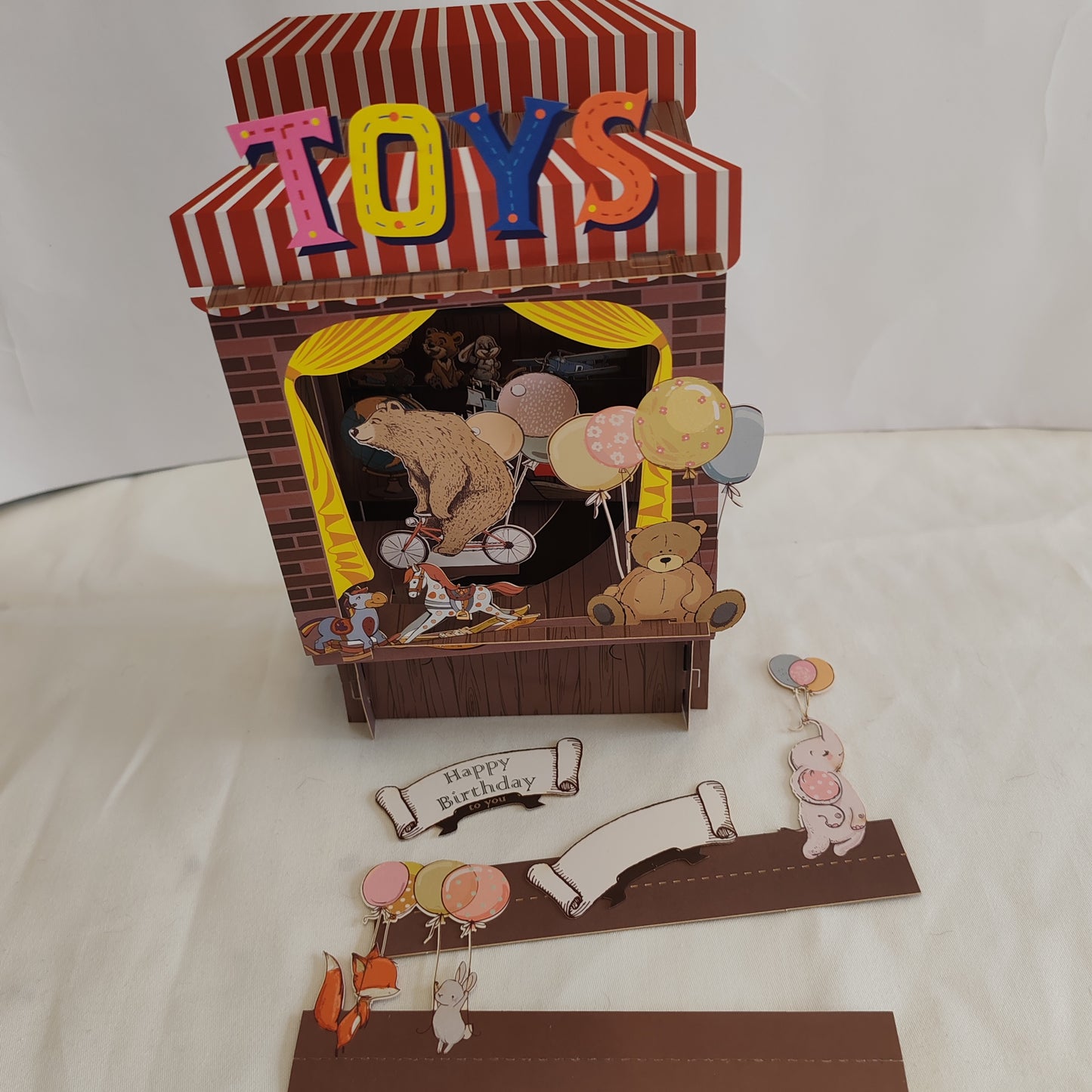 Paper theatre interactive pop up card Toys