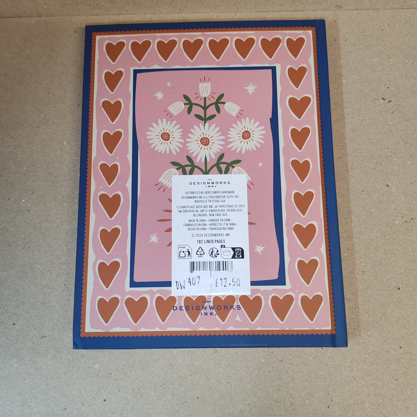Adopo hearts hardback journal
