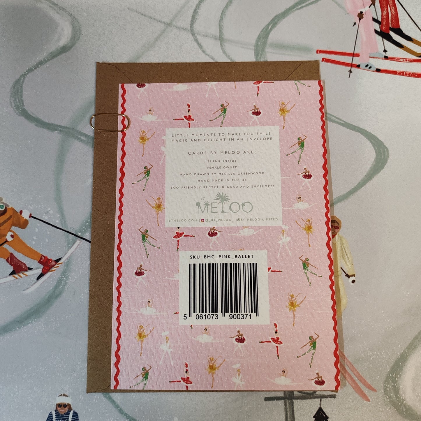 Christmas ballet greeting card