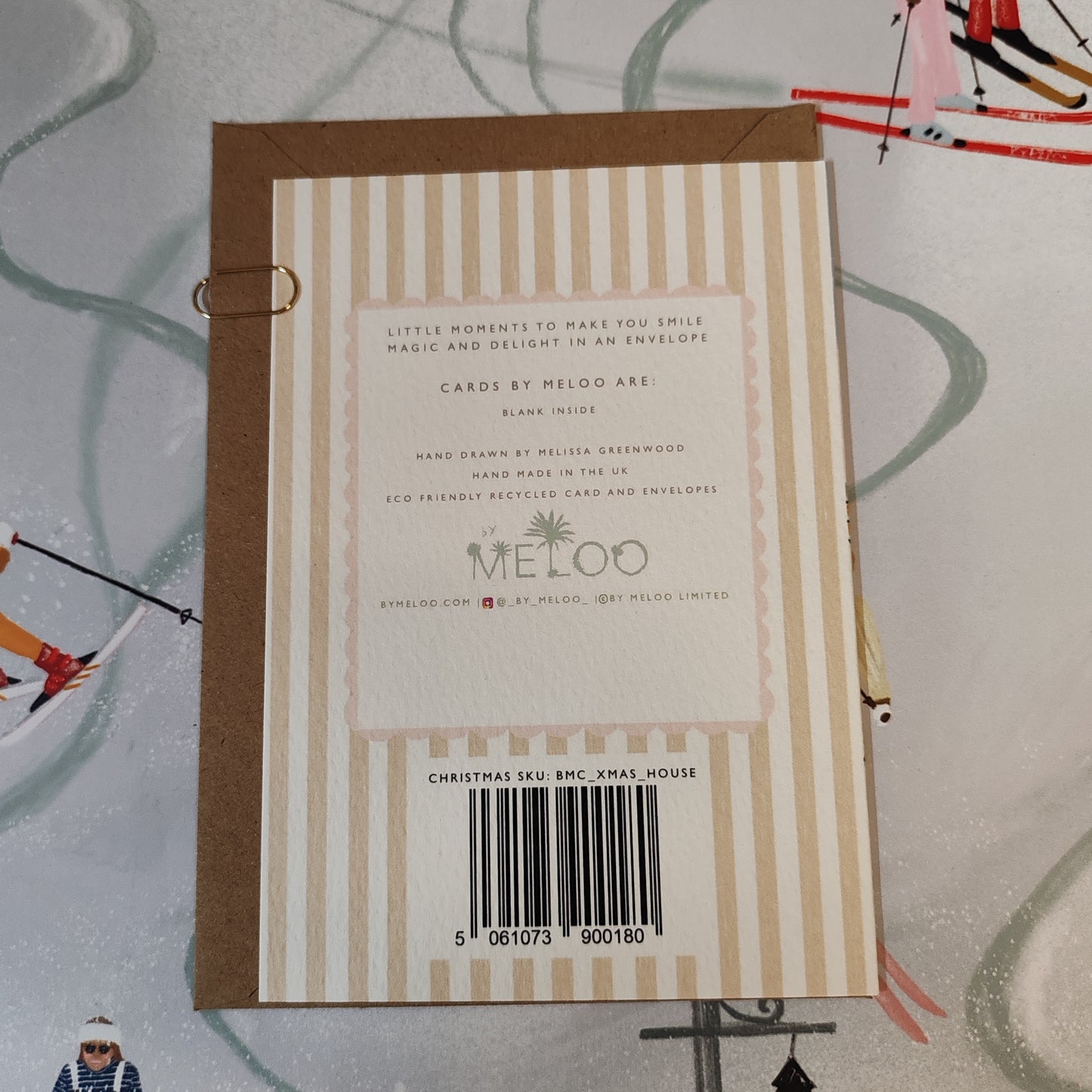 Father Christmas house greeting card