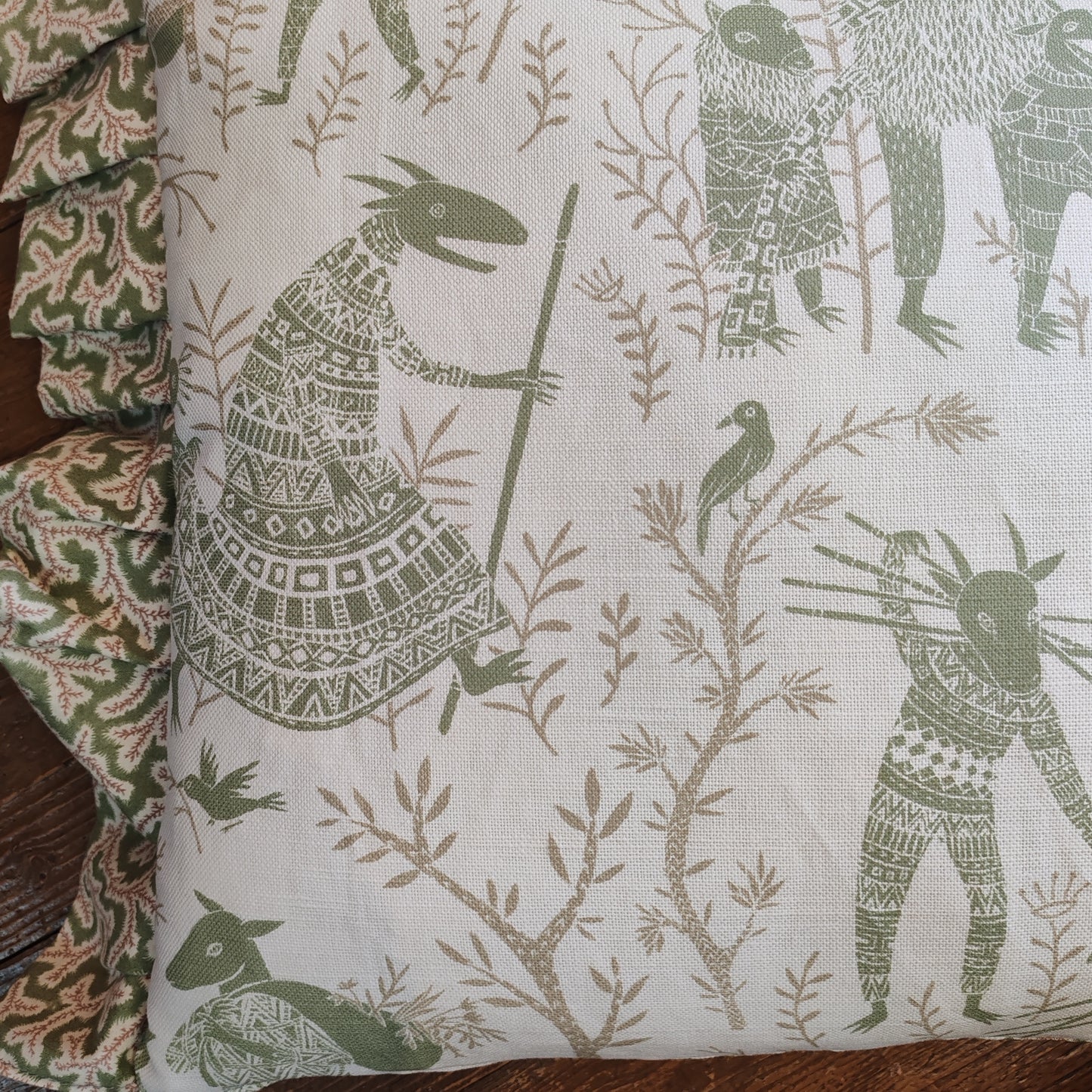 Boho harvest British illustration cushions