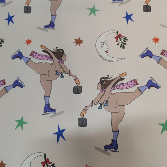 Skater girl Christmas wrap