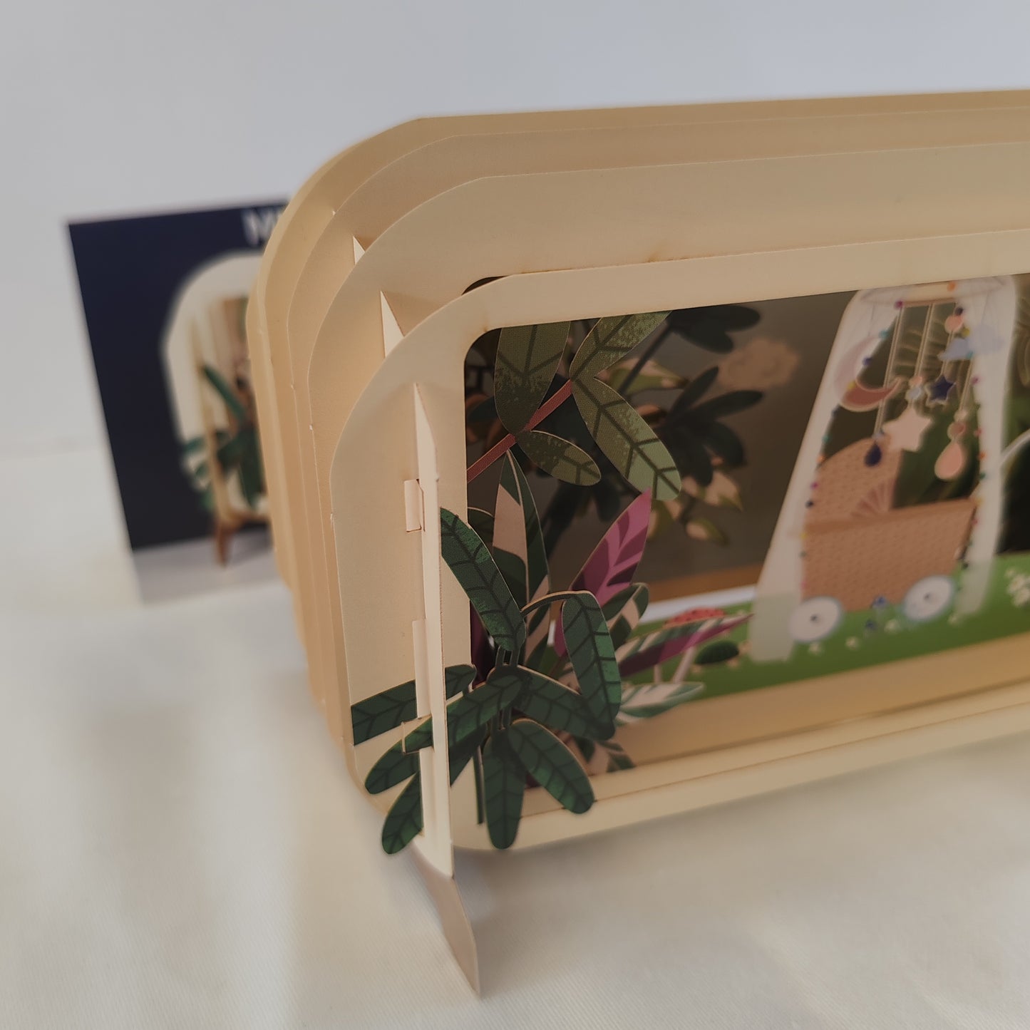 Message in a bottle greeting card. New baby