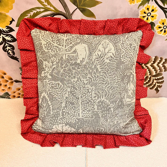 Adam and Eve fabric cushions.