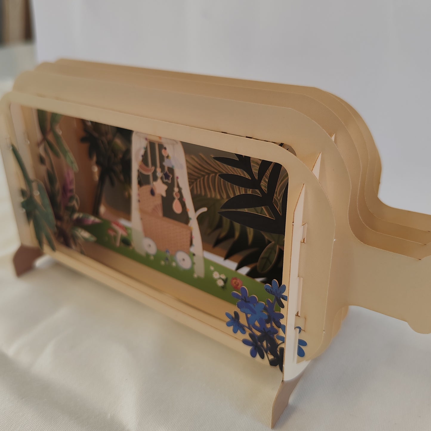Message in a bottle greeting card. New baby