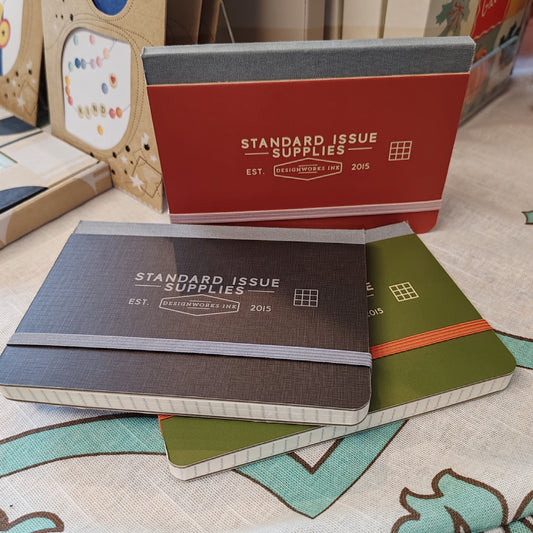 Standard Issue Notebook -army green and chilli