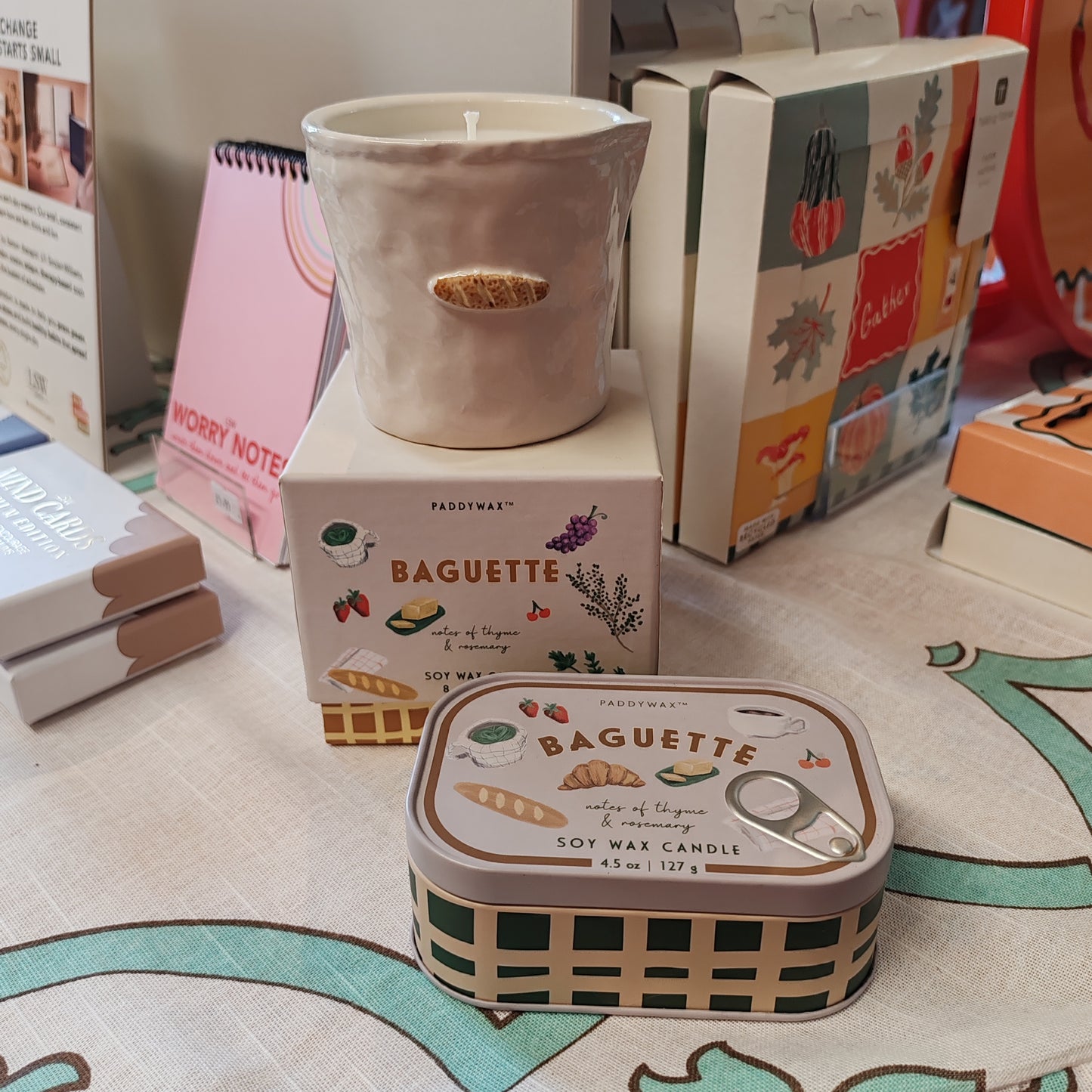 Bistro baguette ceramic candle